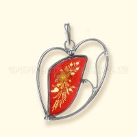 Кулоны из янтаря в оправе посеребрение